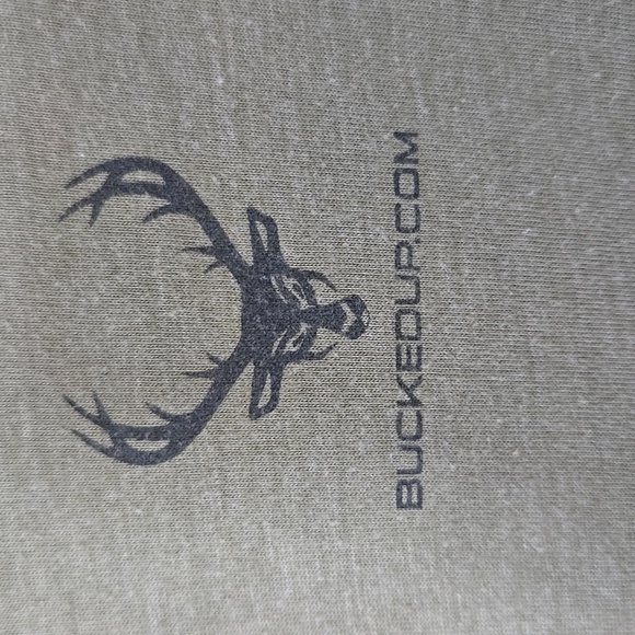 Bella Canvas Olive Green Buck Graphic Tee Size Large - Picture 3 of 6